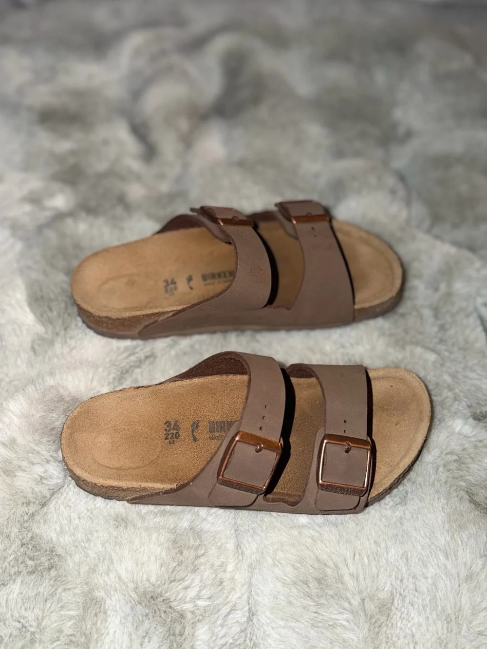 Birkenstock Arizona Mocha Kids US Sz 3-3.5 - EU34 Mocha Sandals Excellent Cond.